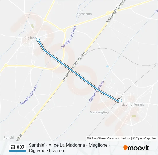 007 Bus Line Map