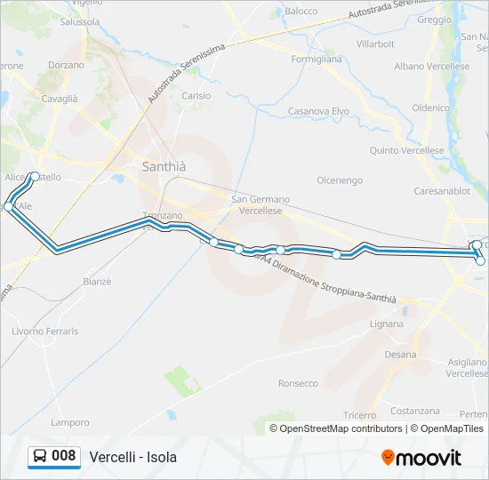 008 Bus Line Map