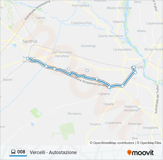 008 Bus Line Map