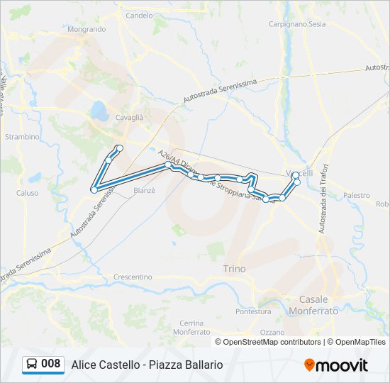 008 Bus Line Map