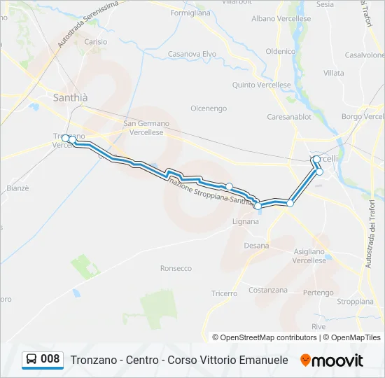 008 Bus Line Map