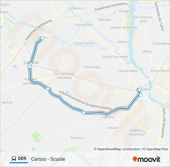 009 Bus Line Map