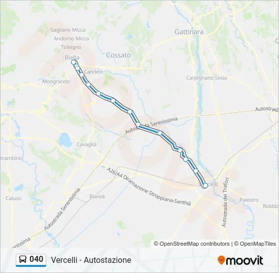040 Bus Line Map