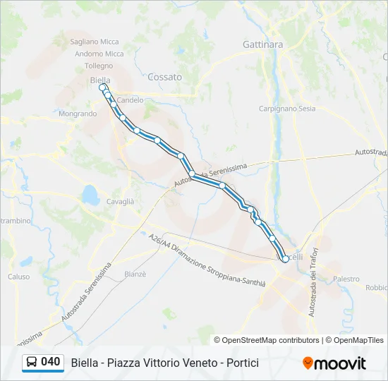 040 Bus Line Map