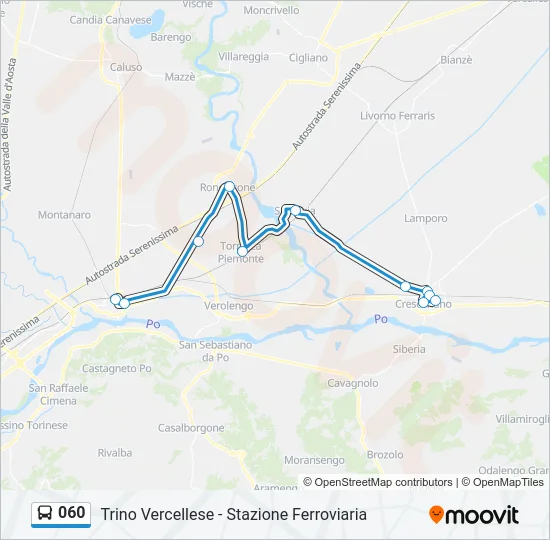 060 Bus Line Map