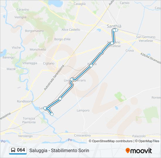 064 Bus Line Map