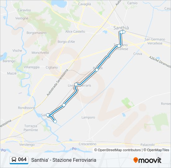 064 Bus Line Map