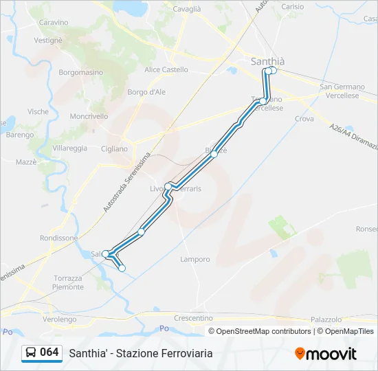 064 Bus Line Map
