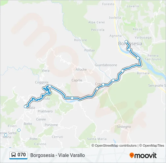070 Bus Line Map