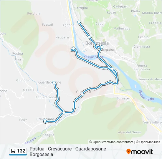 132 Bus Line Map