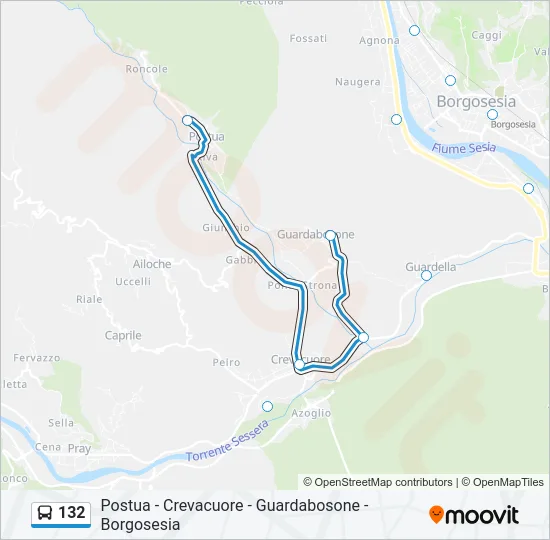132 Bus Line Map