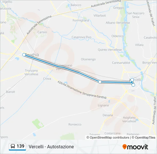 139 Bus Line Map