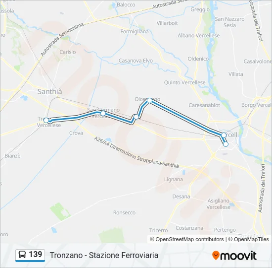 139 Bus Line Map