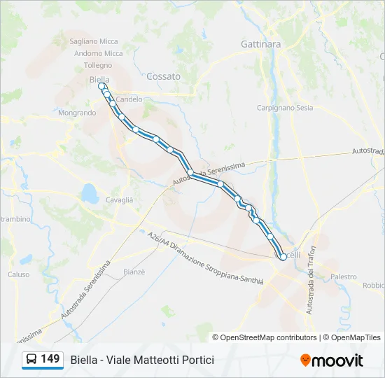 149 Bus Line Map