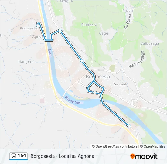 164 Bus Line Map