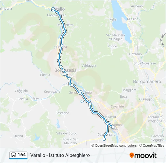 164 Bus Line Map