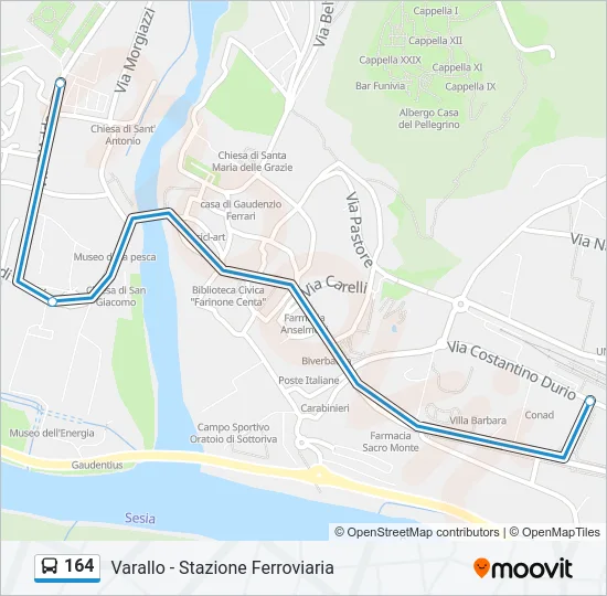 164 Bus Line Map