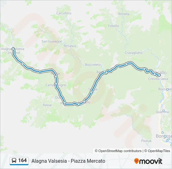 164 Bus Line Map