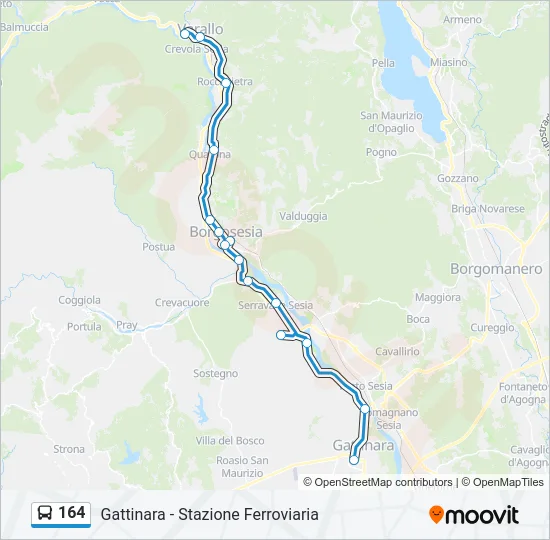 164 Bus Line Map