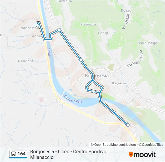 164 Bus Line Map
