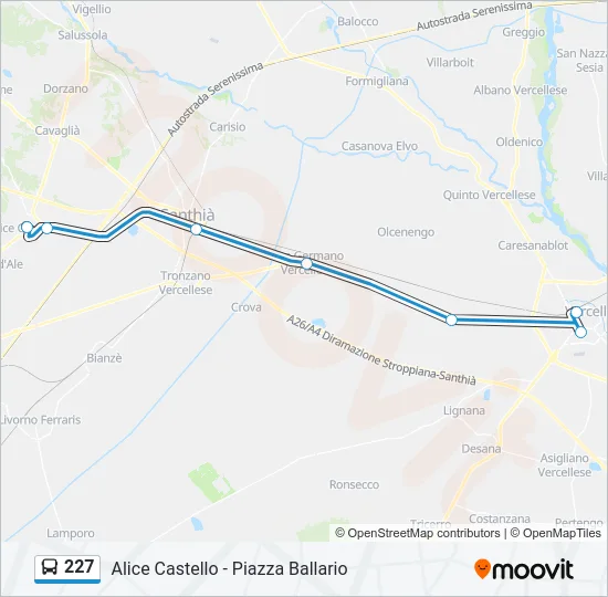 227 Bus Line Map