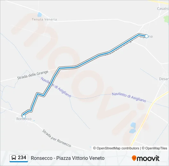 234 Bus Line Map