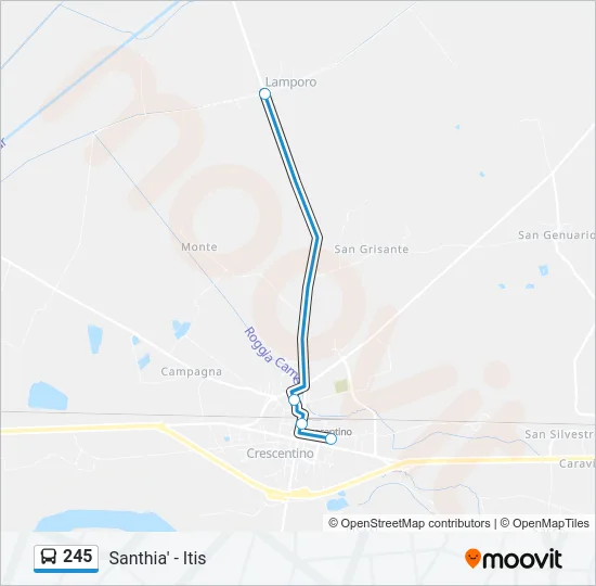 245 Bus Line Map