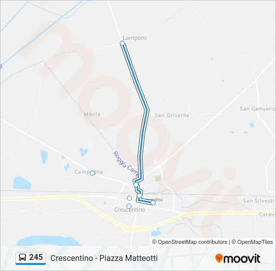 245 Bus Line Map