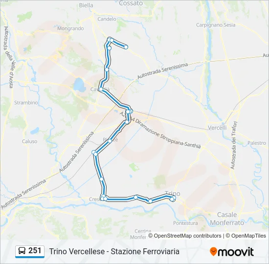 251 Bus Line Map