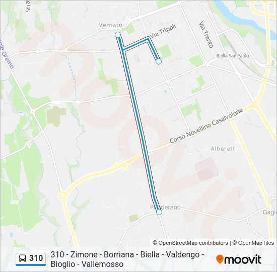310 Bus Line Map