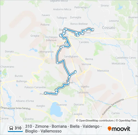 310 Bus Line Map
