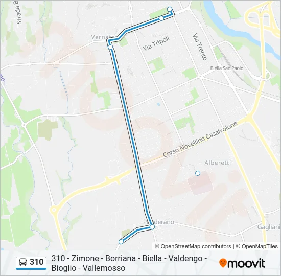 310 Bus Line Map