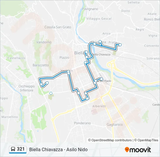 321 Bus Line Map