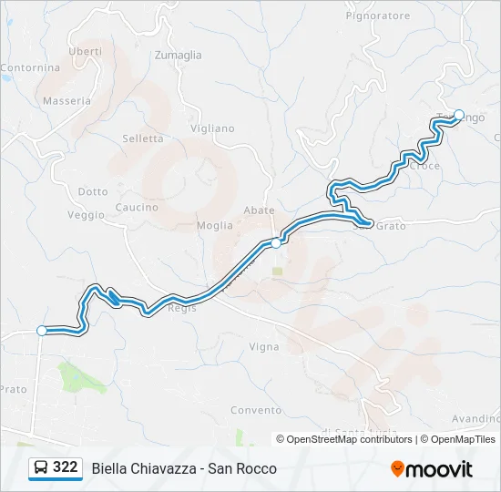 322 Bus Line Map
