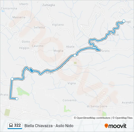 322 Bus Line Map