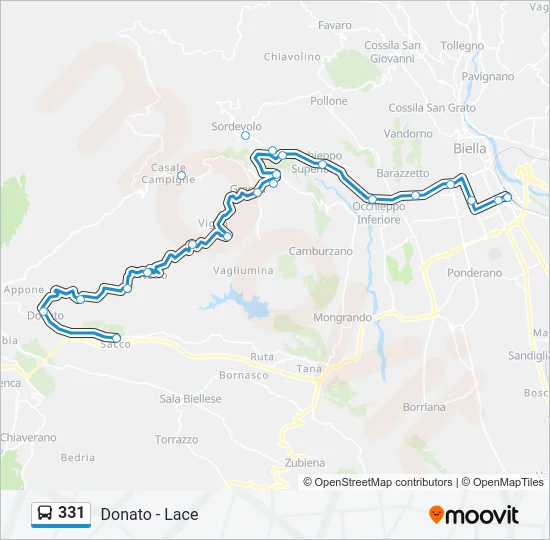 331 Bus Line Map