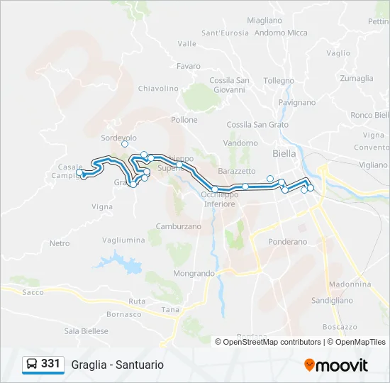 331 Bus Line Map