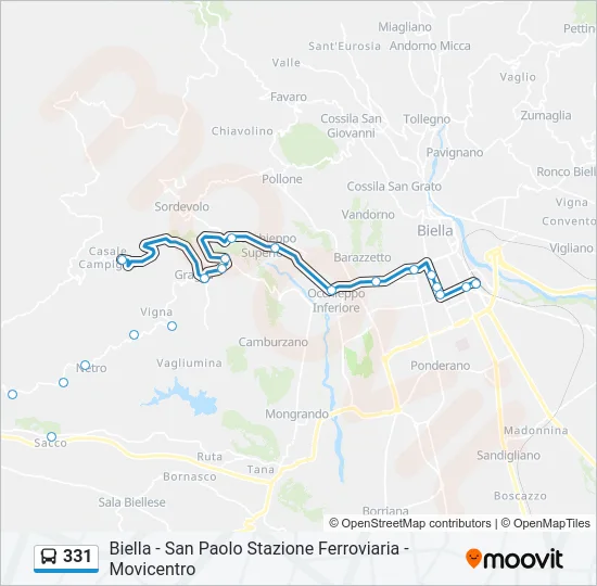 331 Bus Line Map