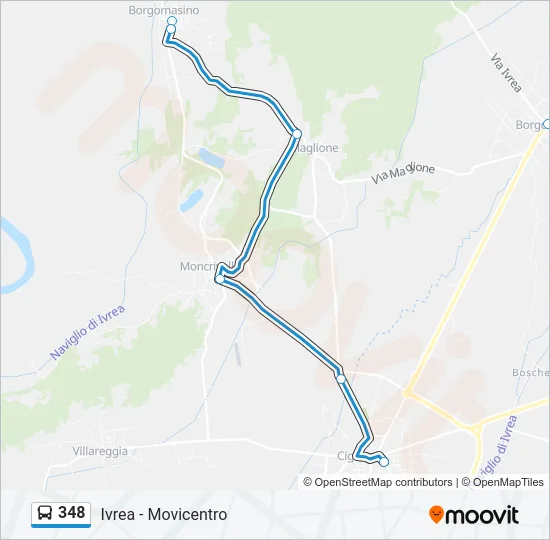348 Bus Line Map
