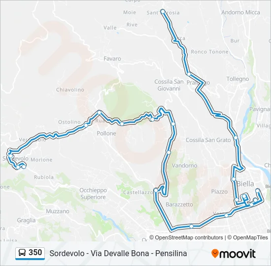 350 Bus Line Map