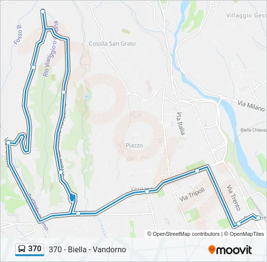370 Bus Line Map