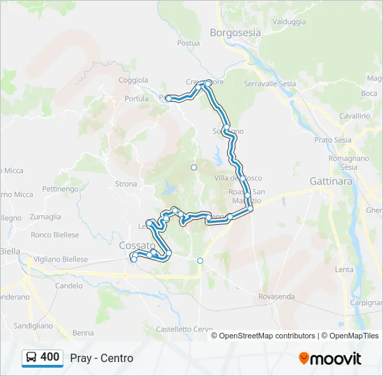 400 Bus Line Map