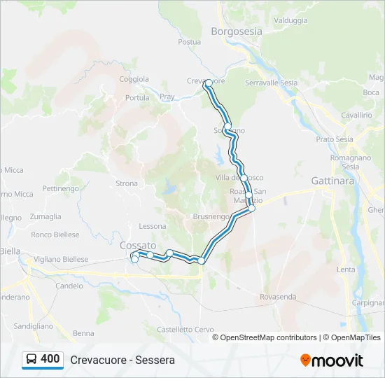 400 Bus Line Map