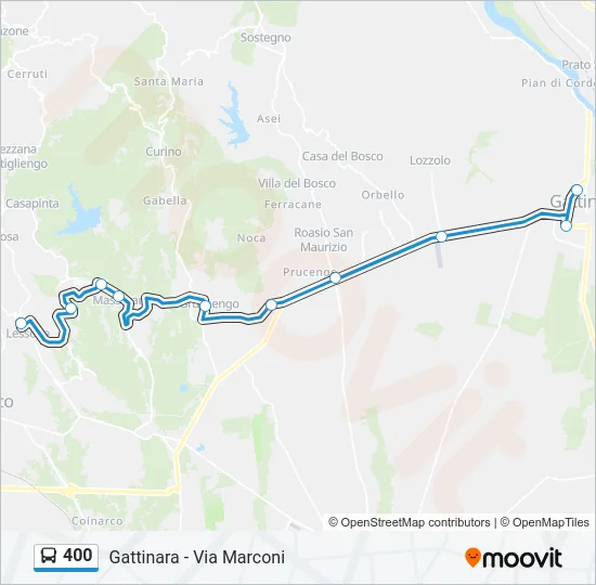 400 Bus Line Map