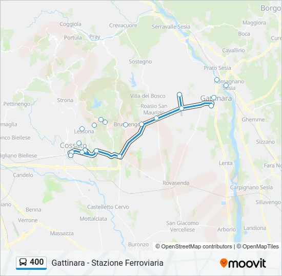 400 Bus Line Map