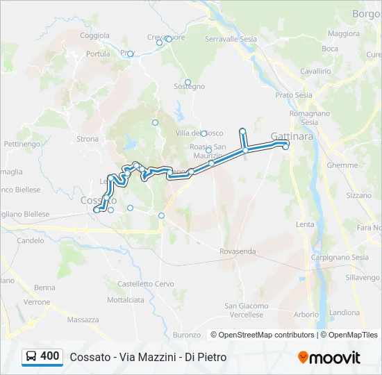 400 Bus Line Map