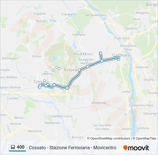 400 Bus Line Map