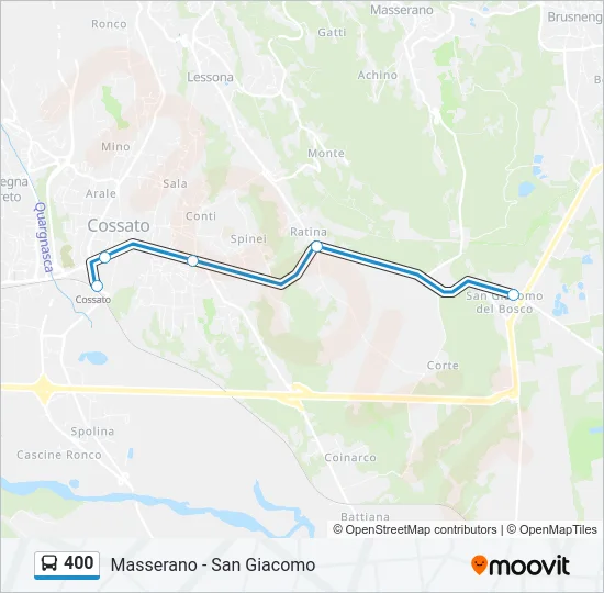 400 Bus Line Map