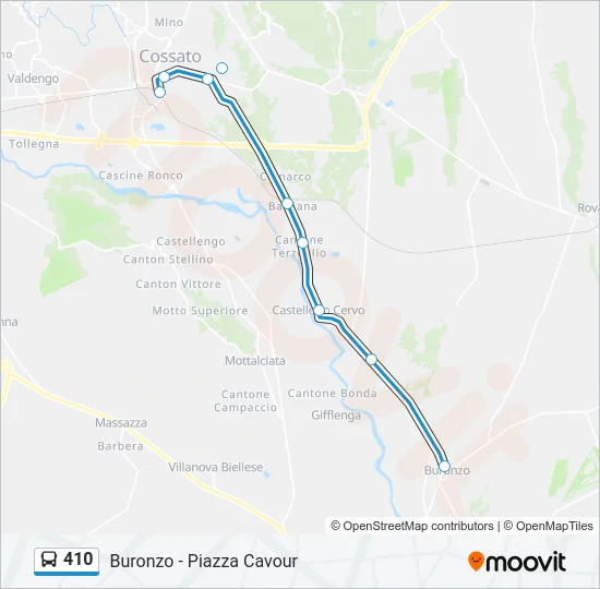 410 Bus Line Map