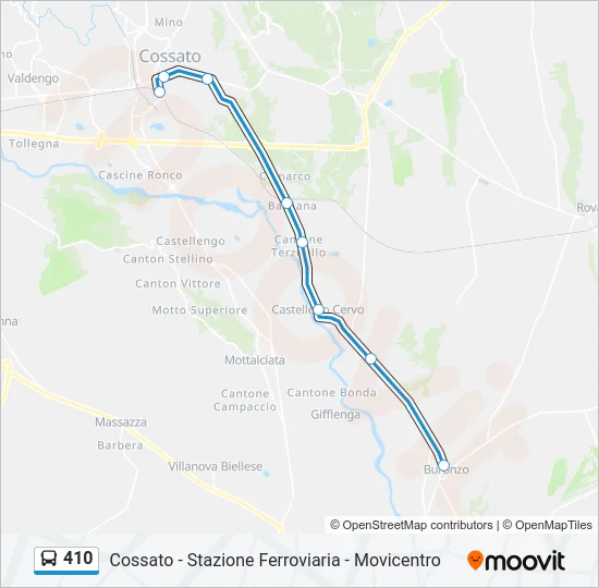 410 Bus Line Map